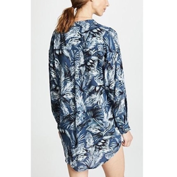 Mikoh Cannes V Neck Tunic or Cover Up size 2 / Medium monstera leaf - Picture 8 of 16